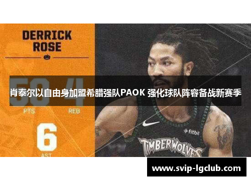 肖泰尔以自由身加盟希腊强队PAOK 强化球队阵容备战新赛季 肖泰尔以自由身加盟希腊强队PAOK 强化球队阵容备战新赛季